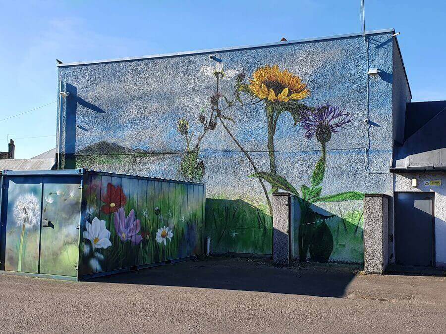 The Centre Leven Building hidden garden mural The Centre Leven Building hidden garden mural