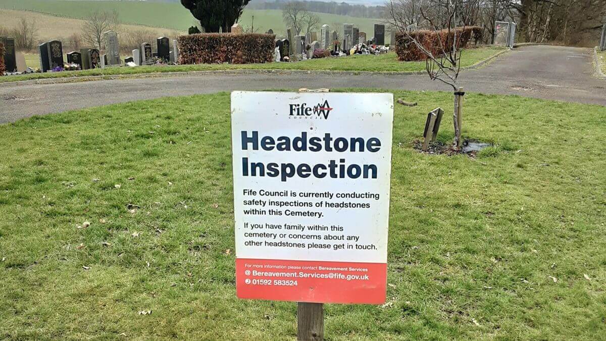 Notice of headstone inspections at Saline - Headstone inspections at Saline and Kilconquhar cemeteries
