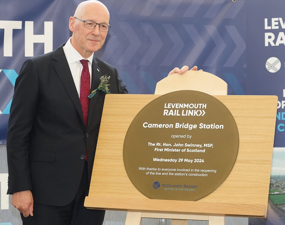Liam Sumpter, managing director of Network Rail Scotland at the Levenmouth Raillink Opening ceremony