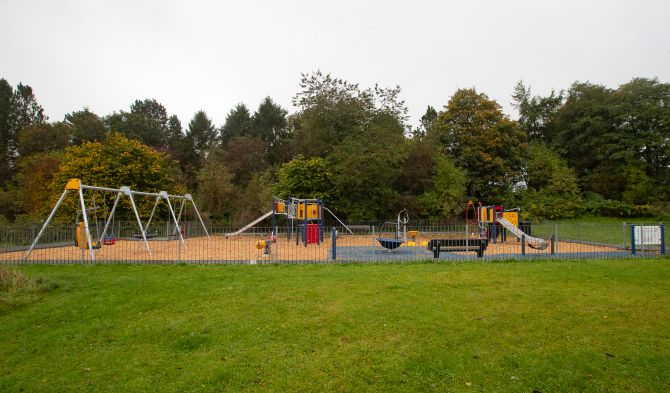 play park with trees in background