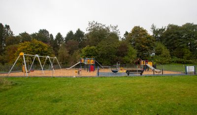 play park with trees in background