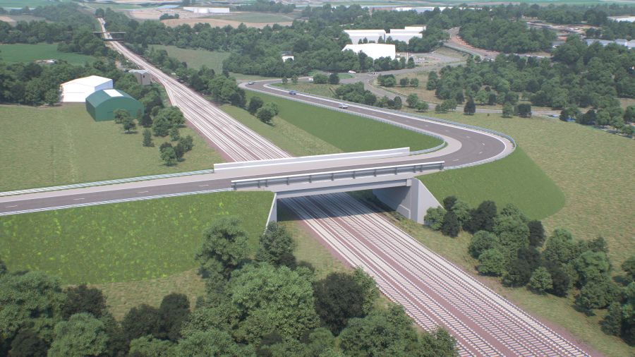 Road over railway lines