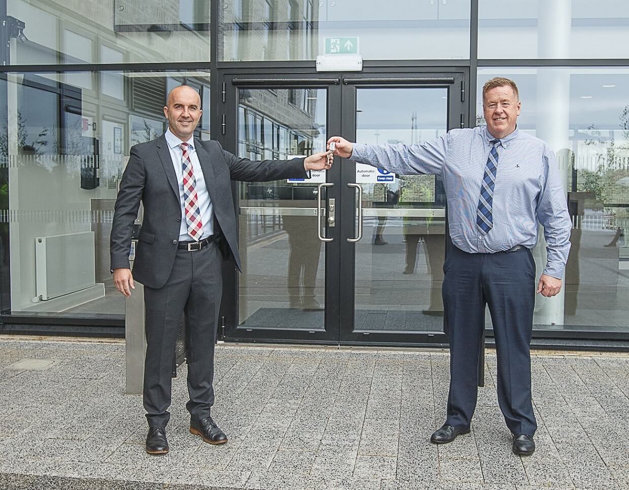 Madras College key handover from BAM Construction to Headteacher Ken Currie