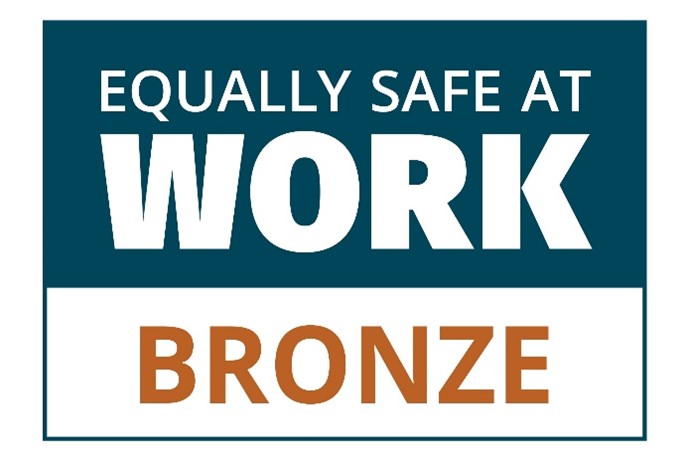 ESAW accreditation logo with text saying "equally safe at work, bronze