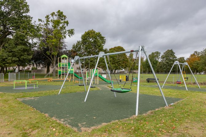 Play park with new equipment