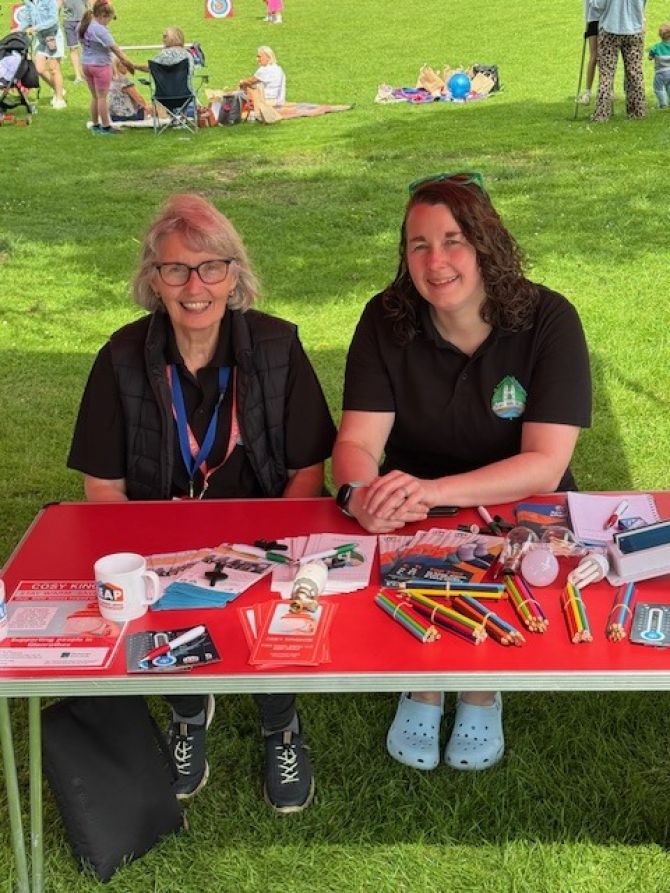 Karin who is the dedicated Energy Advisor in Glenrothes and Anne who covers Glenrothes and North East Fife under Cosy Kingdom.