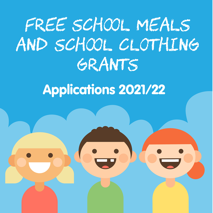 Free School Meals & School Clothing Grant applications 2021/22 - Smiling children  - Help for school children and low-income families