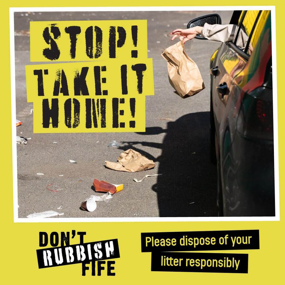 A poster telling people to please dispose of litter responsibly A poster telling people to please dispose of litter responsibly