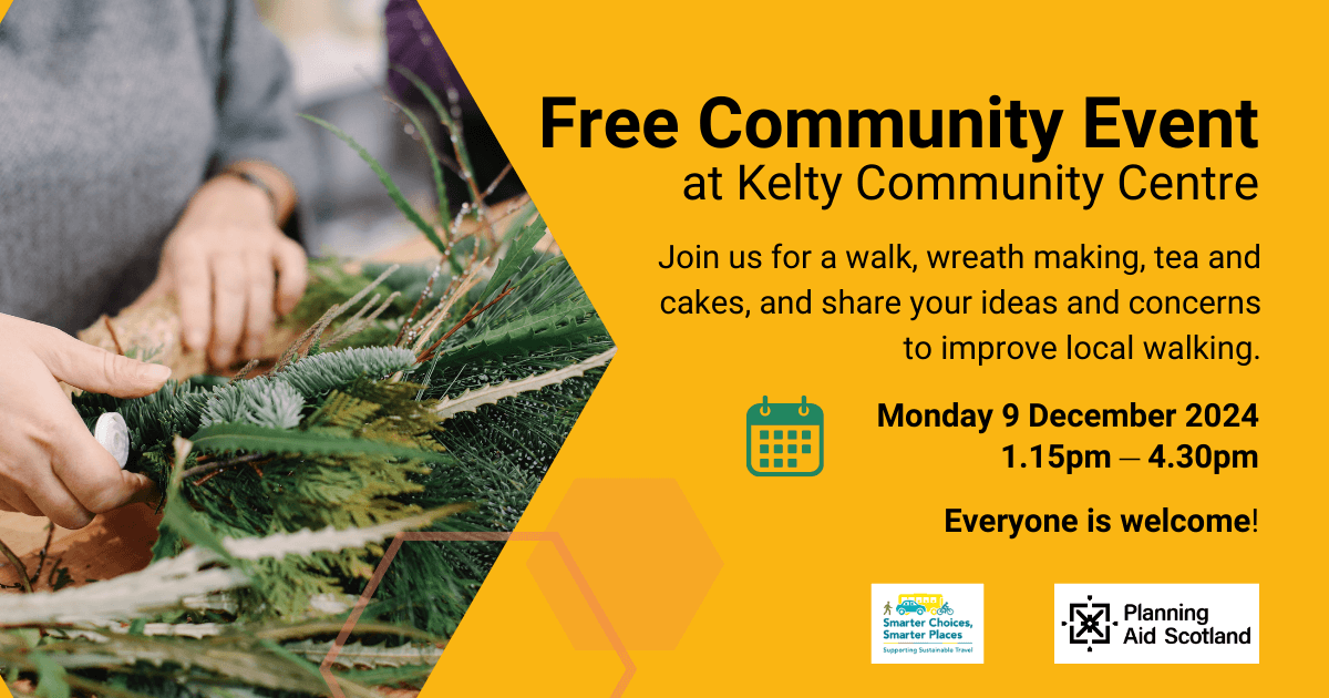 Kelty walks - share your views Woman making a Christmas wreath