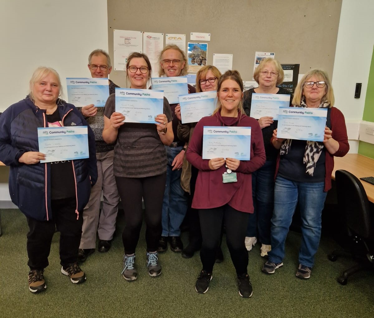 members of the Kelty Walks and Talks group