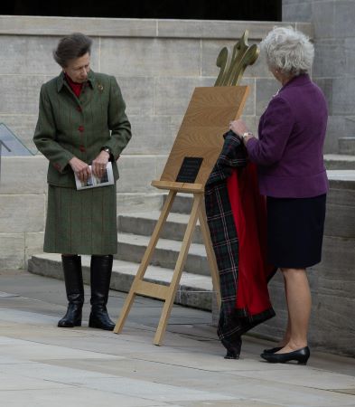 HRH The Princess Royal unveiling the rededication plaque