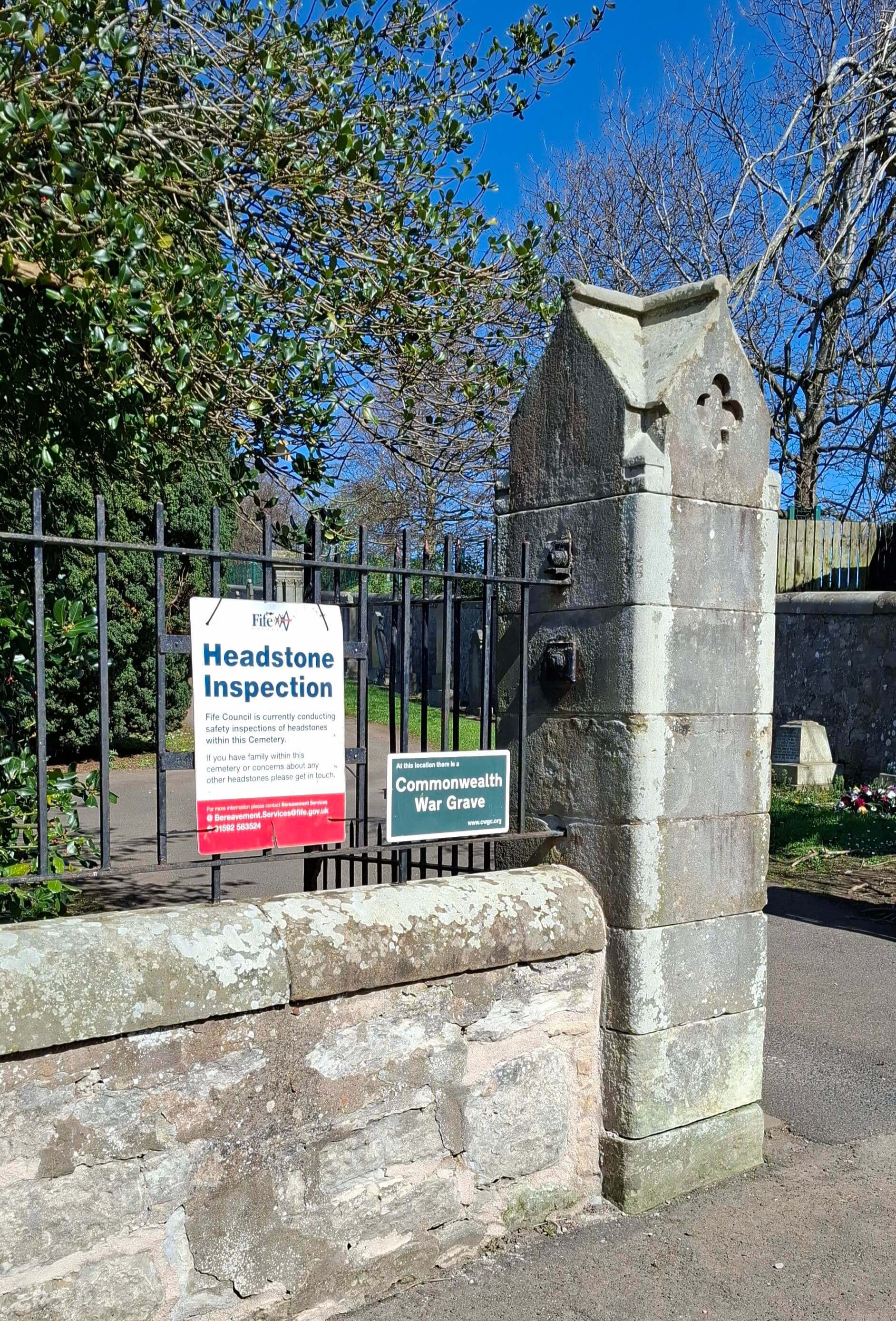Entrance to Kennoway Cemetery