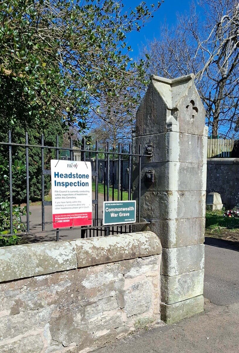 Entrance to Kennoway Cemetery