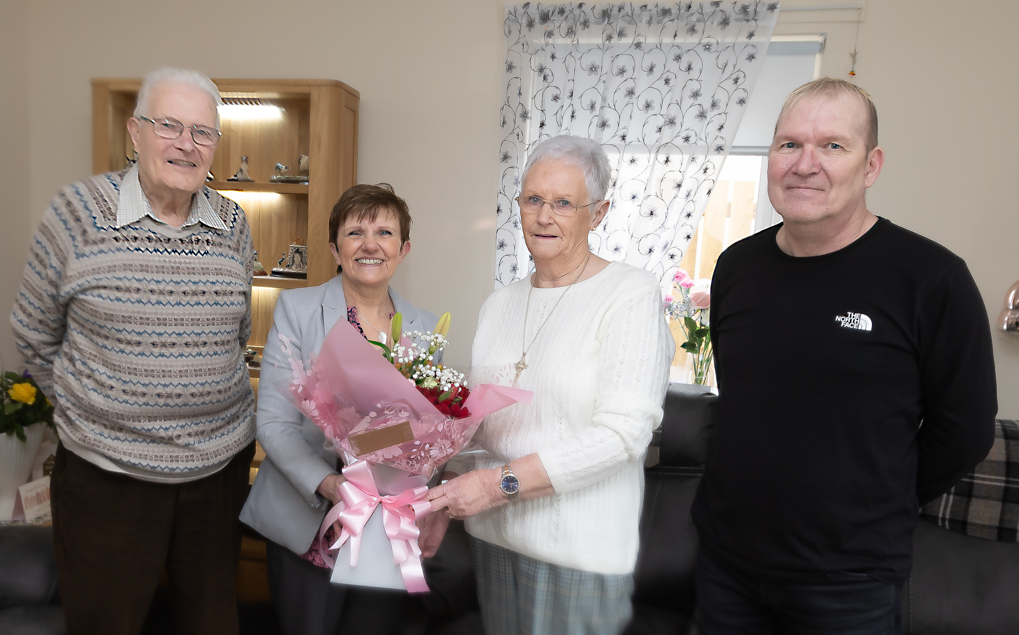 Council tenants, Mr and Mrs Young with Cllr Judy Hamiton and Callum Kay, Retirement Housing Officer Council tenants, Mr and Mrs Young with Cllr Judy Hamiton and Callum Kay, Retirement Housing Officer