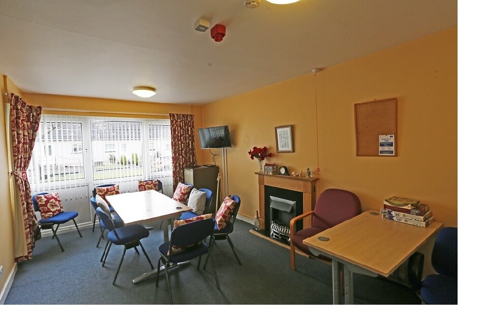 Communal living area at Turriff Place