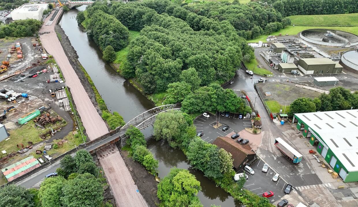 Flooding near Iron Bridge, Leven, Fife.