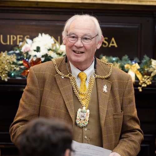 Speaker addressing group - Civic reception welcomes Dunfermline New City Assembly