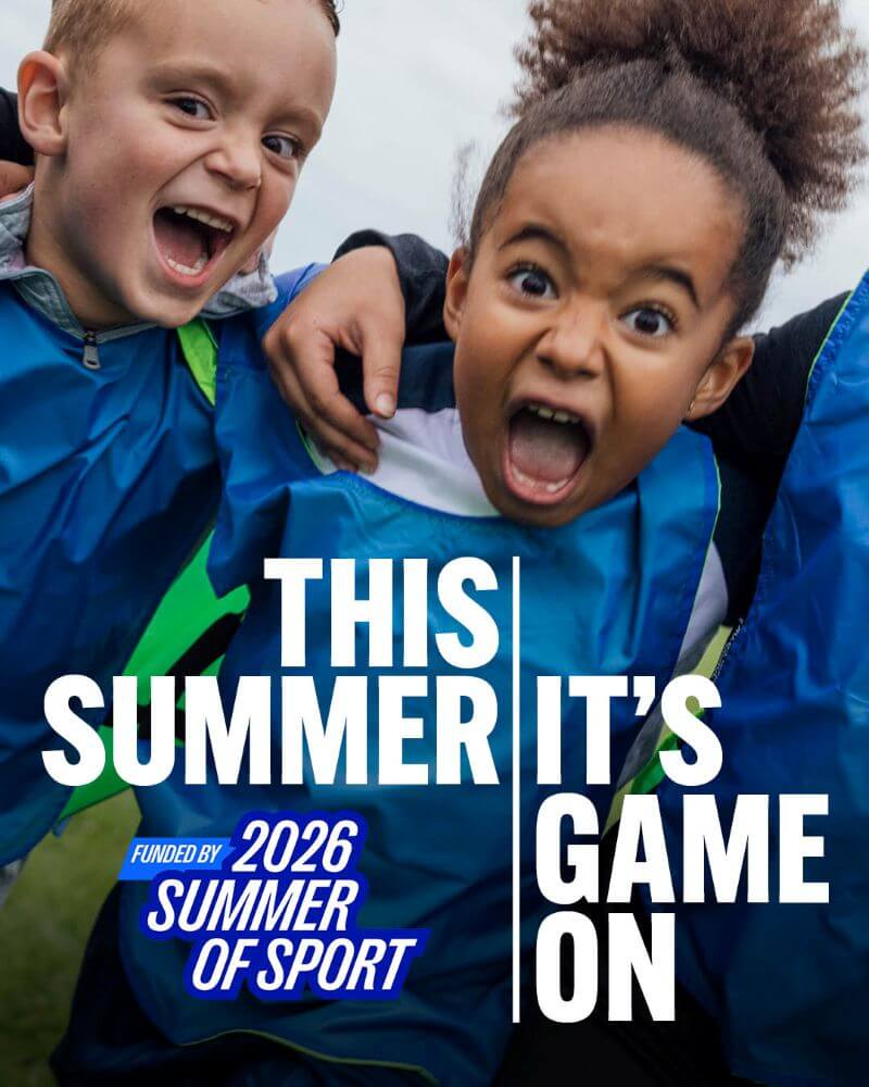 Summer of Sport Logo with active children