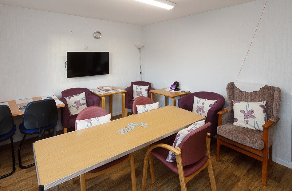 Seating and dining area at The Riggs