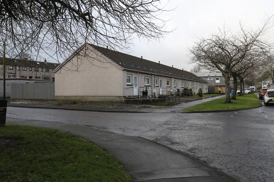 Exterior of the bungalows at Turriff Place