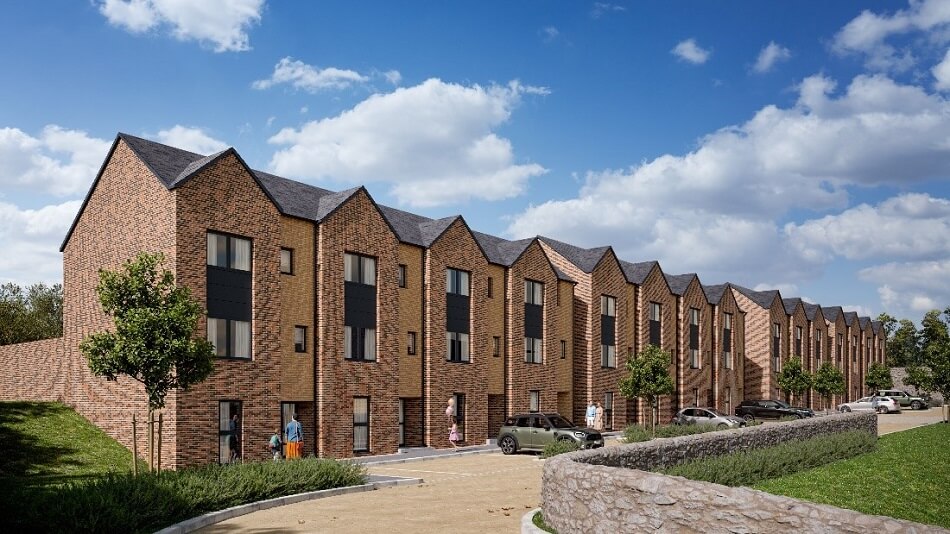 Artist's impression of the townhouses at Bellyoeman Road