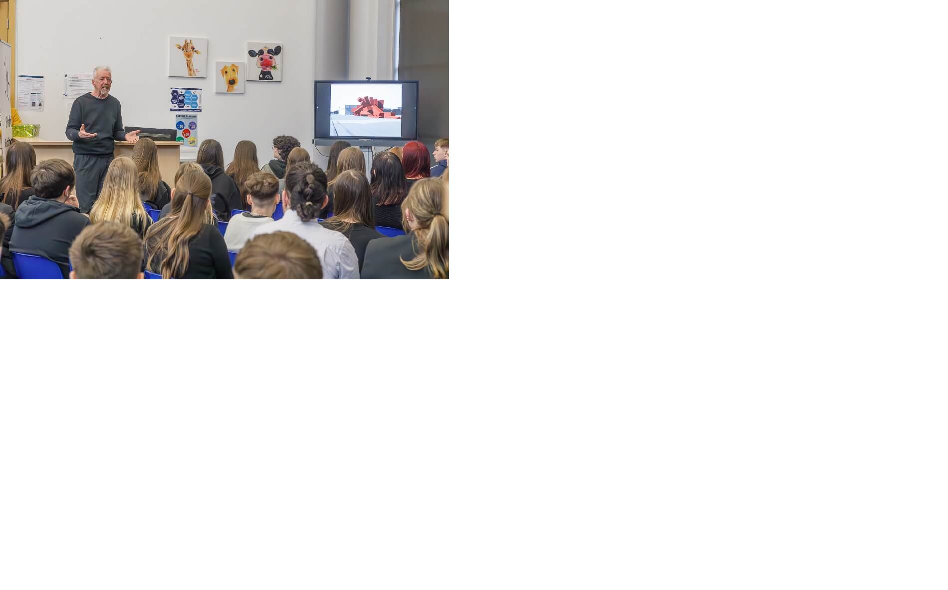 David Mach at Auchmuty High School