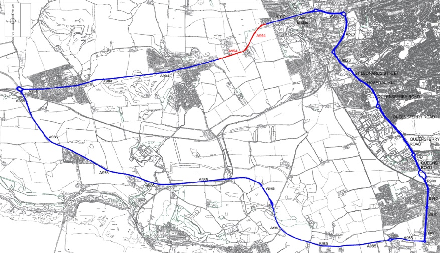Pittencrieff Street night-time diversion route