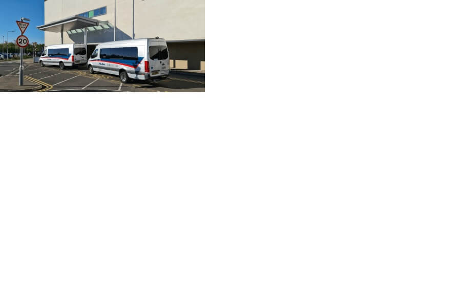 Fife Bus at Victoria Hospital - Fife Bus helping the Scottish Ambulance Service