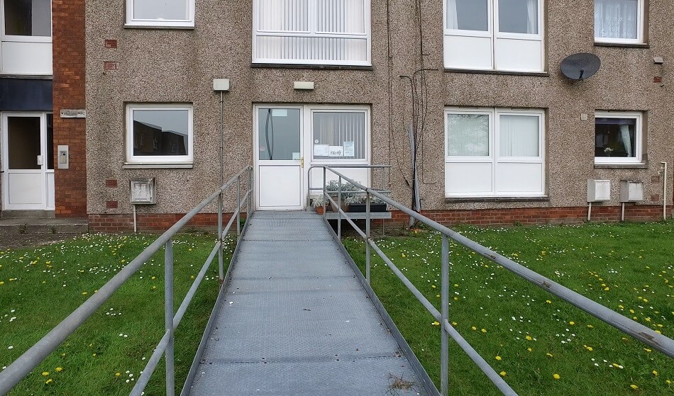 Ramp access outside Buchanan Court