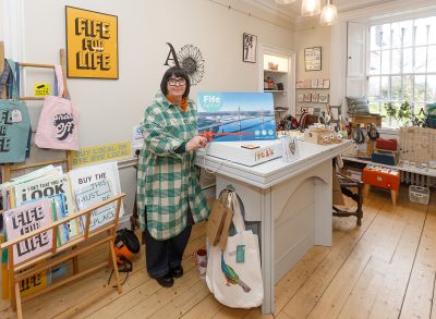 Luise Hutchison promotes the Fife Gift Card
