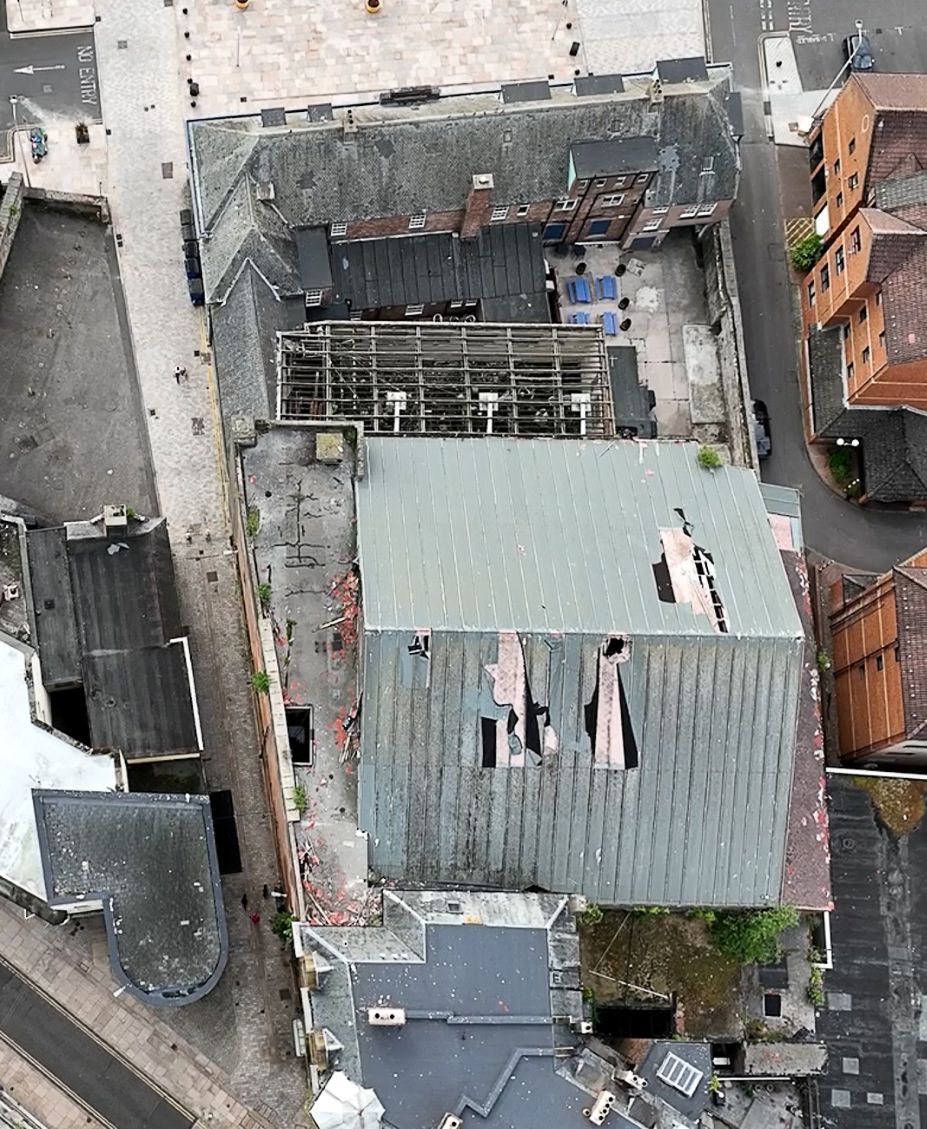 Aerial view of the former ABC cinema