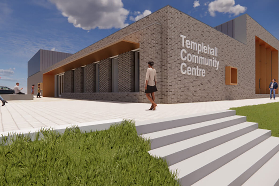 Templehall Community Hub Artists impression of new Templehall Community Hub