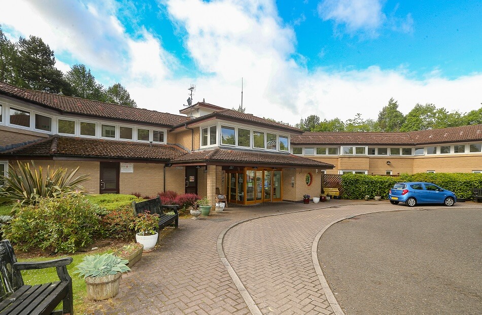Exterior image of front entrance of Balgillie Court