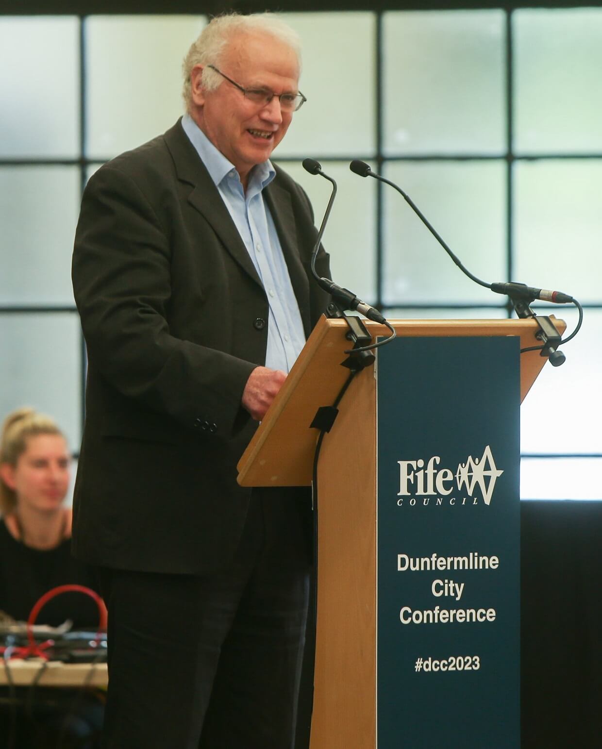 Council Leader, Councillor David Ross opening the Dunfermline City Conference