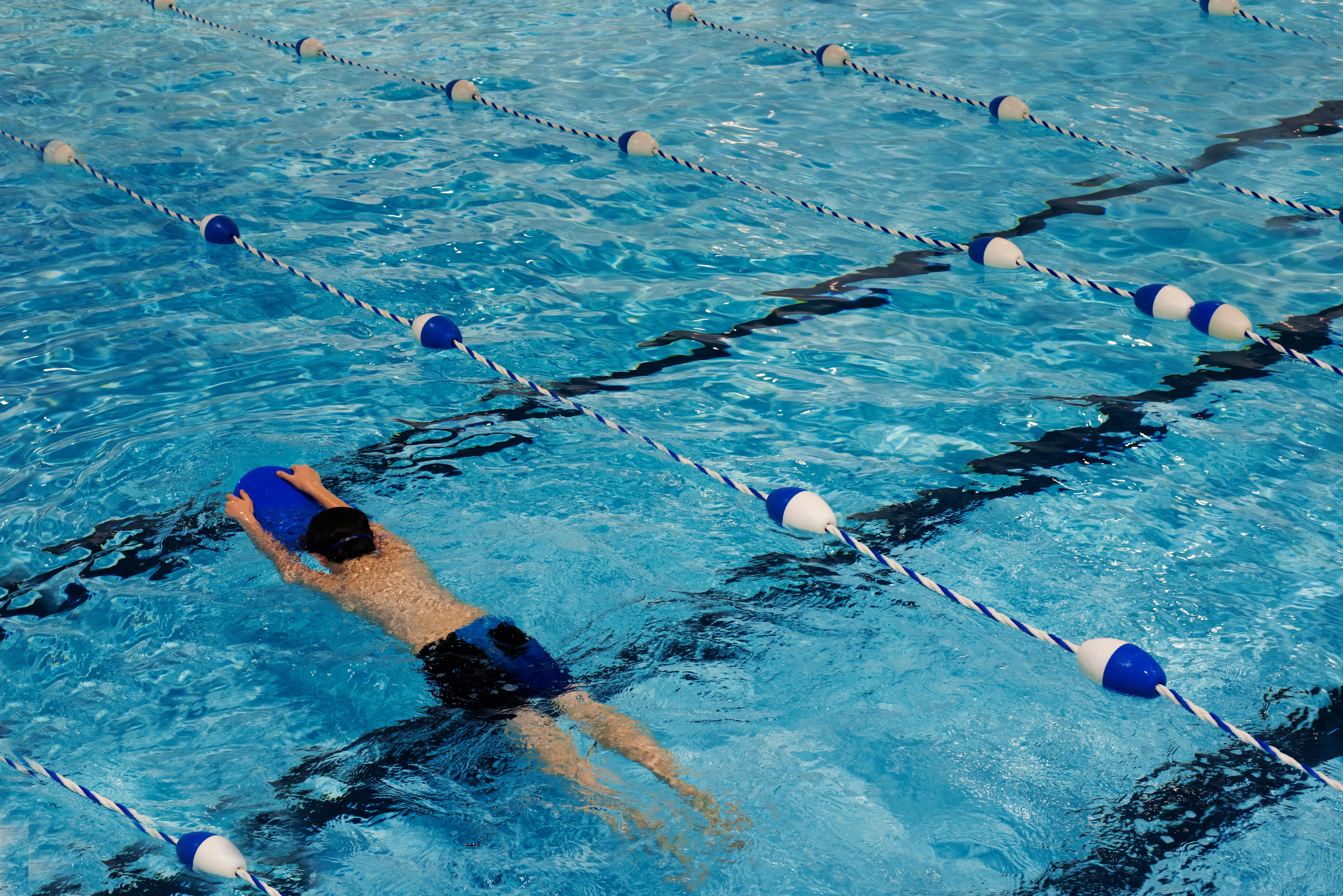 young person in swimming pool