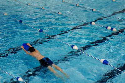 young person in swimming pool