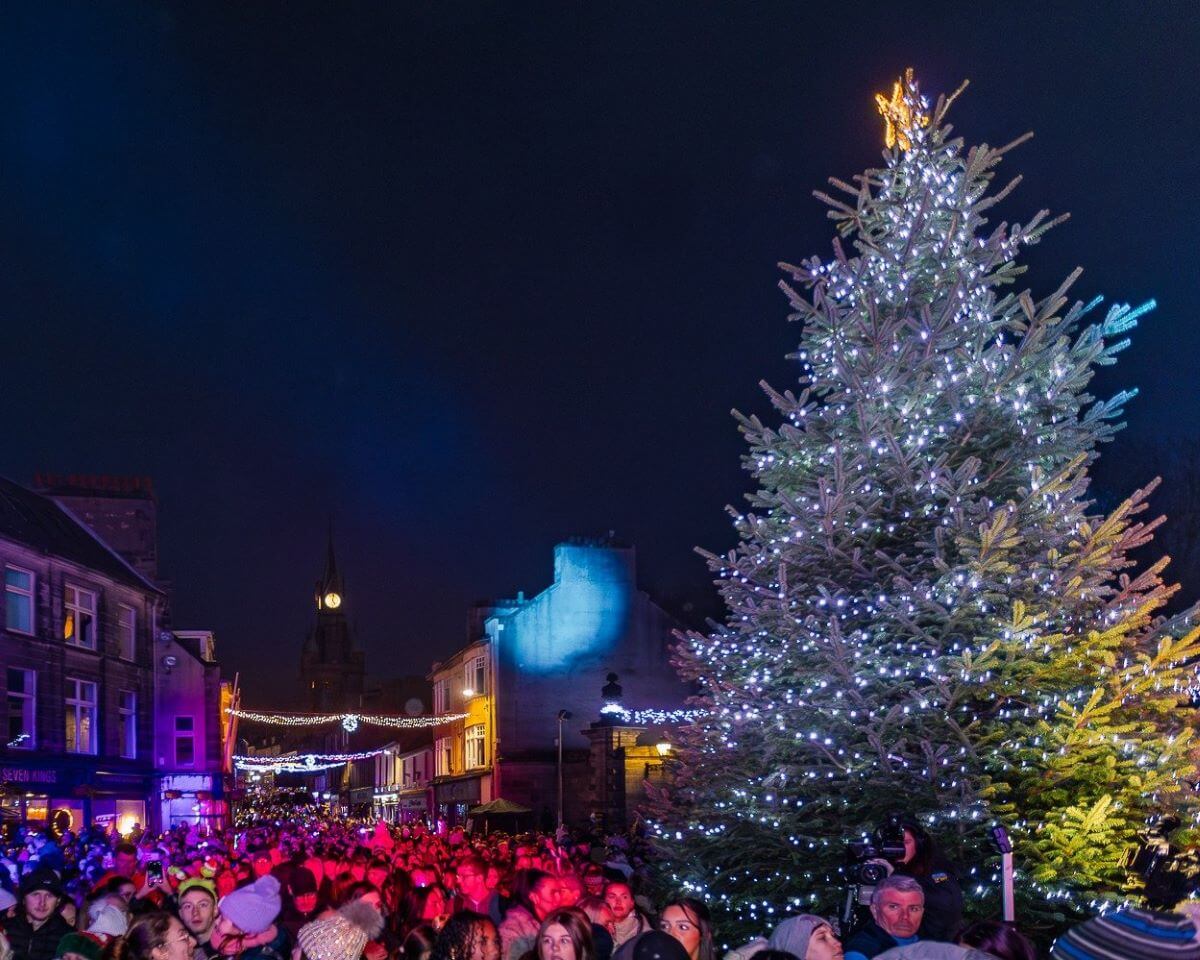 Christmas light switch-on event in Dunfermline
