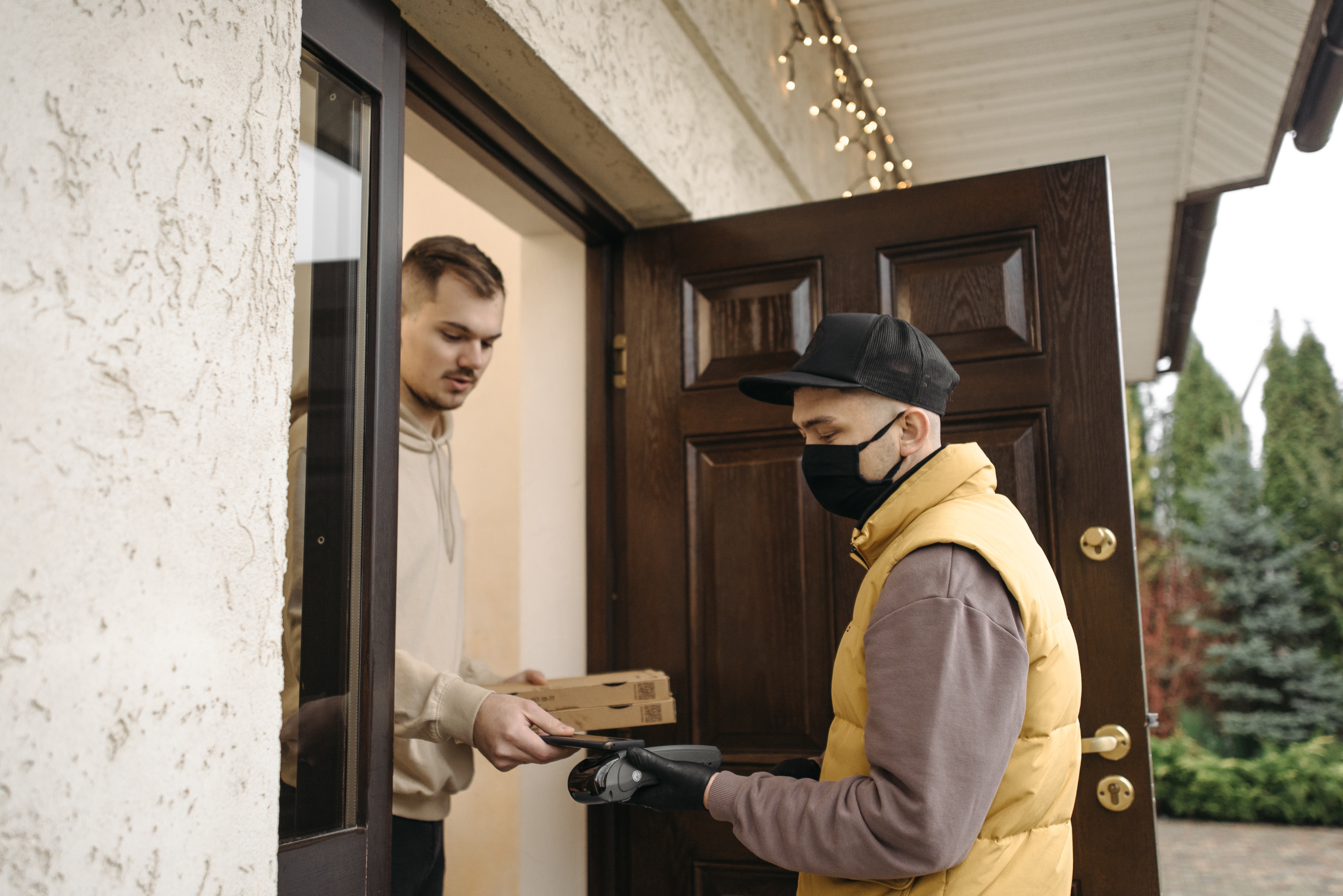 Man at door