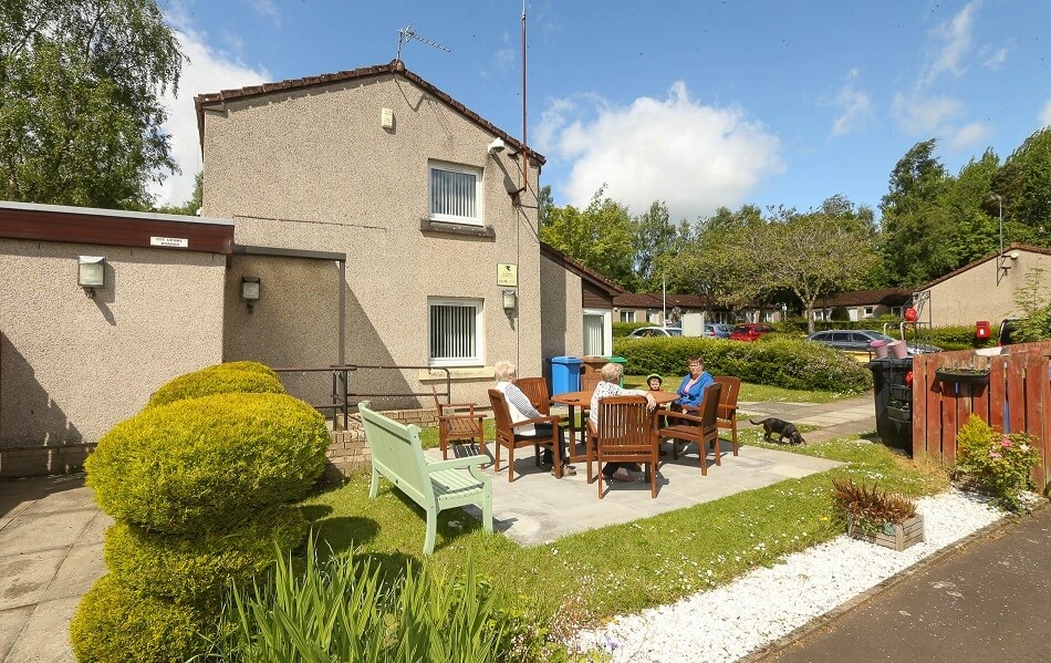Exterior of Blairadam Court Retirement Housing Complex
