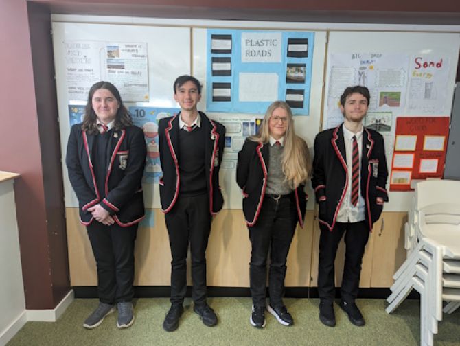 Four school pupils