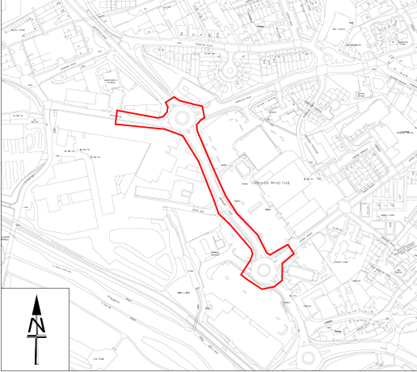 map showing location of works
