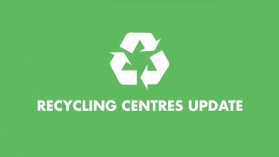 Recycling centres update graphic