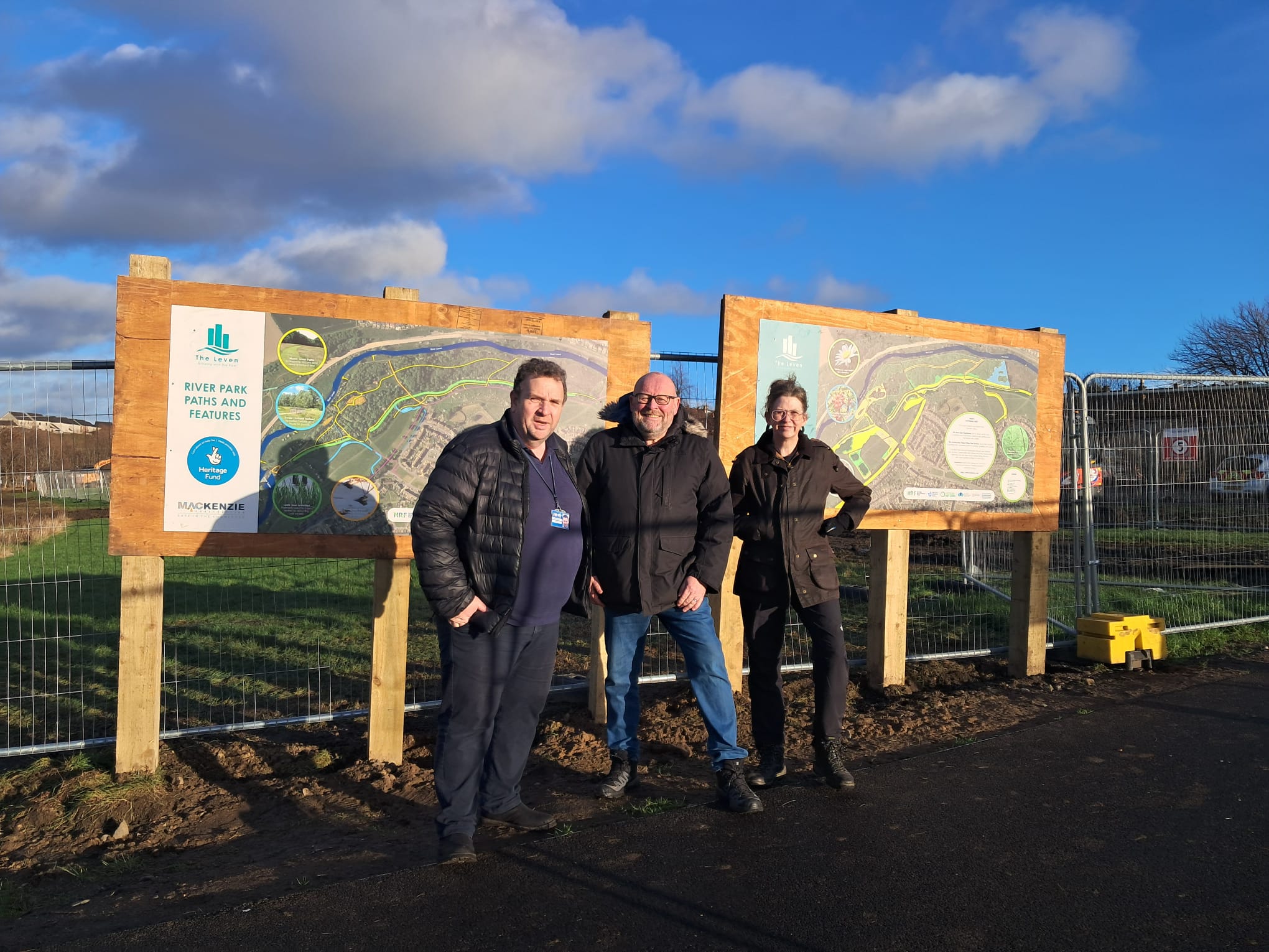 Dave Paterson, Levenmouth Community Manager, and Stewart and Caroline from Rural Skills Scotland.   