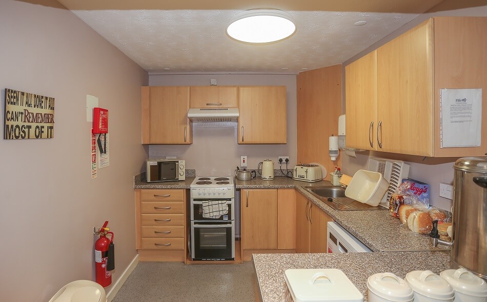 Communal kitchen at Balgillie Court