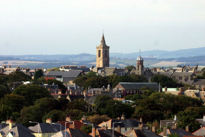 An aerial view of St Andrews