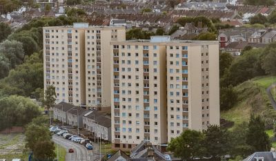 Two blocks of high rise flats in Methil