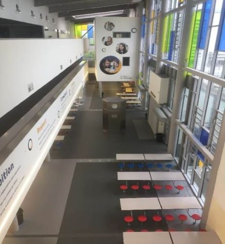 Inside the main entrance