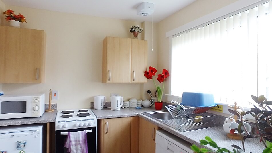 The communal kitchen at Broomside