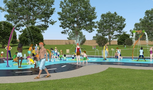 Artists' impression of new Burntisland splashpad