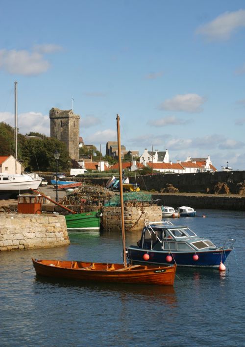 Dysart Harbour with sailing boats